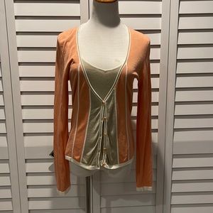 Company Ellen Tracy Twin Set Cardigan/Tank in 100% Cotton very soft.